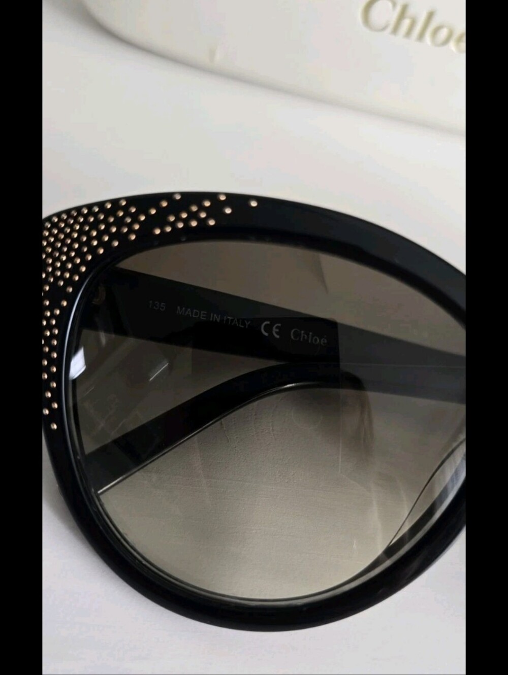 CHLOE Cateye CE 627 S 303 Khaki Sunglasses With Case - Picture 10 of 10